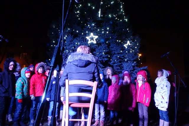 Rozsvícení vánočního stromu na Žižkově